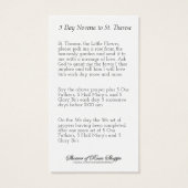 宗教聖テレセカトリック祈りの言葉ノベナバラ (裏面)