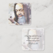 宗教聖パドレピオカトリック司祭引用文 ノートカード (正面/裏面)