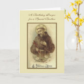 宗教聖フランシス·カトリック·ブラザー·誕生日 カード (黄色い花)