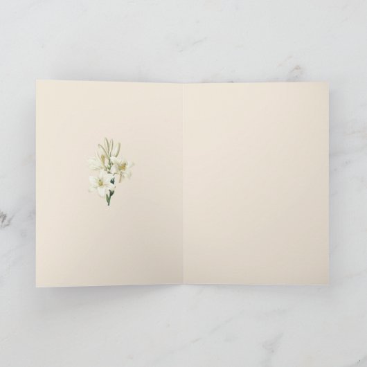 宗教聖ヨセフイエスフローラヴィンテージ カード (内部)