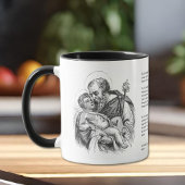 宗教聖ヨセフ保護祈りの言葉ヴィンテージムー マグカップ