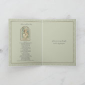 宗教聖ルシーカトリック祈りの言葉眼ヴィンテージ カード (内部)