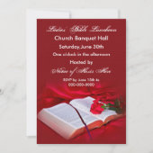 宗教聖書招待状(赤絹) 招待状 (正面)