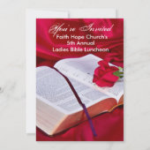 宗教聖書招待状(赤絹) 招待状 (裏面)