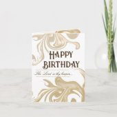 宗教聖書聖句ヴィンテージ金ゴールド誕生日カード カード (正面)