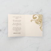 宗教聖書聖句ヴィンテージ金ゴールド誕生日カード カード (内部)