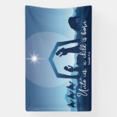 宗教聖書聖句出生場面 横断幕 (縦)