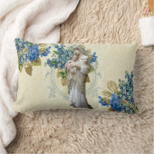 宗教聖母マリアのベビーのイエス・キリストの子ヒツジの花柄 ランバークッション (ブランケット)