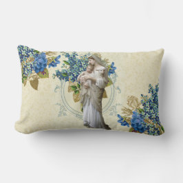 宗教聖母マリアのベビーのイエス・キリストの子ヒツジの花柄 ランバークッション