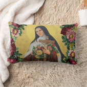 宗教聖母マリア及びSt.テレーズのヴィンテージ ランバークッション (ブランケット)