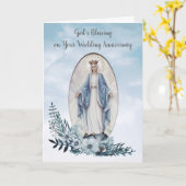 宗教聖母マリア%PIPE%の結婚記念日%PIPE% カード (黄色い花)