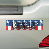 宗教自由のバンパーステッカーのために上がって下さい バンパーステッカー (車上)