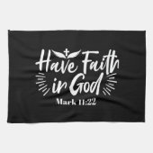 宗教芸術：神への信仰を持つ聖なる書物、 経典デザイン キッチンタオル (横)