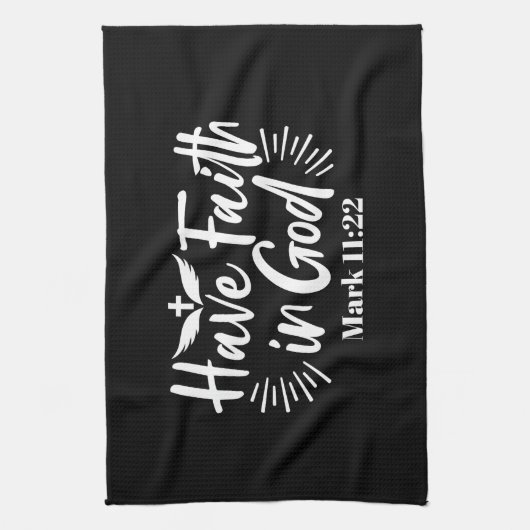 宗教芸術：神への信仰を持つ聖なる書物、 経典デザイン キッチンタオル (縦)