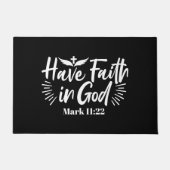 宗教芸術：神への信仰を持つ聖なる書物、 経典デザイン ドアマット (正面)