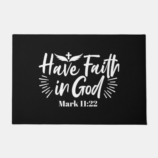 宗教芸術：神への信仰を持つ聖なる書物、 経典デザイン ドアマット (正面)