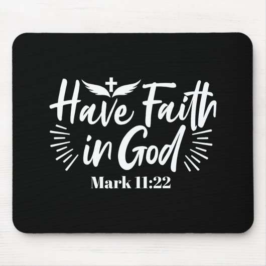 宗教芸術:神への信仰を持つ聖なる書物、 経典デザイン マウスパッド (正面)