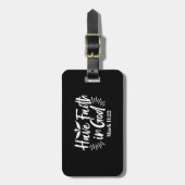 宗教芸術:神への信仰を持つ聖なる書物、 経典デザイン ラゲッジタグ (正面縦)