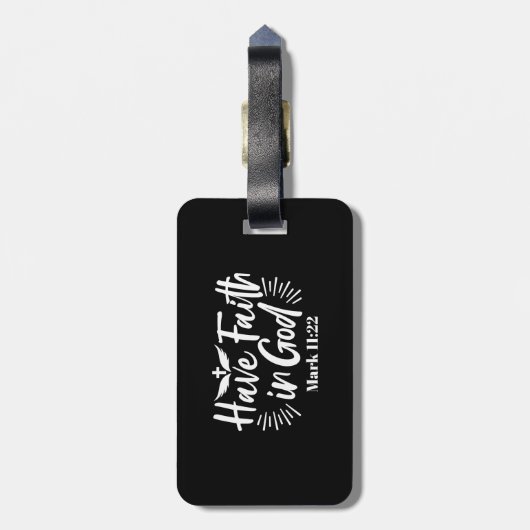 宗教芸術:神への信仰を持つ聖なる書物、 経典デザイン ラゲッジタグ (裏面縦)