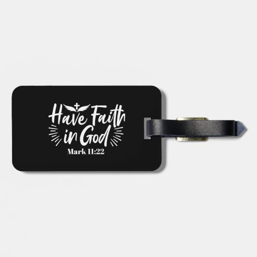 宗教芸術:神への信仰を持つ聖なる書物、 経典デザイン ラゲッジタグ (裏面横)