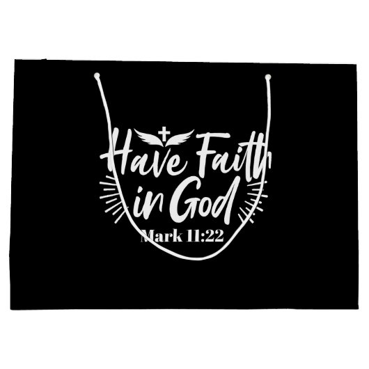 宗教芸術：神への信仰を持つ聖なる書物、 経典デザイン ラージペーパーバッグ (裏面)