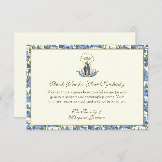 宗教葬儀ありがとう感謝カトリック  ノートカード (正面/裏面)