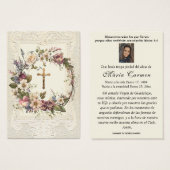 宗教葬儀の十字架フローラリース (正面&裏面)