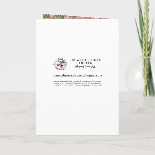 宗教葬儀イエス悔やみや弔慰祈りの言葉ありがとう サンキューカード (裏面)