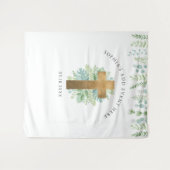 宗教行事用 エレガントなグリーン フォトブース 背景 タペストリー (正面(横))