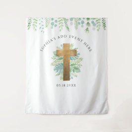 宗教行事用 エレガントなグリーン フォトブース 背景 タペストリー