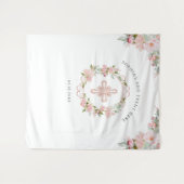 宗教行事用 ブッシュピンク 花の写真用背景 タペストリー (正面(横))