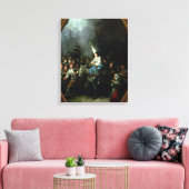 宗教裁判所に呪われた女性 キャンバスプリント (インサイチュ (リビング))