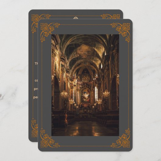 宗教記念華美カード – カスタム葬儀 サンキューカード (正面/裏面)