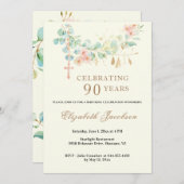 宗教誕生日ユーカリ聖なる書物、 経典ロザリオ 招待状 (正面/裏面)