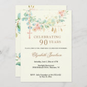 宗教誕生日ユーカリ聖なる書物、 経典ロザリーイン 招待状 (正面/裏面)