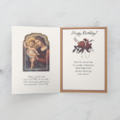 宗教誕生日ヴァージンメアリーイエズロザリオ カード (内部)