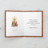 宗教誕生祝いヴァージンメアリーイエス カード (内部)