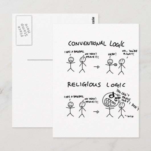 宗教論理 ポストカード (正面/裏面)