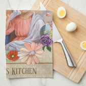 宗教賛美された聖母マリアイエス・キリストのバラの花柄 キッチンタオル (四つ折り)