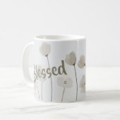 宗教賛美の感動的モダンフローラ コーヒーマグカップ (正面左)