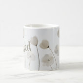 宗教賛美の感動的モダンフローラ コーヒーマグカップ (中央)