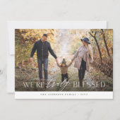 宗教賛美クリスチャン家族写真クリスマス シーズンカード (正面)