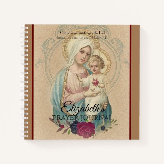 宗教賛美ヴァージンマリイエスヴィンテージ ノートブック (正面)