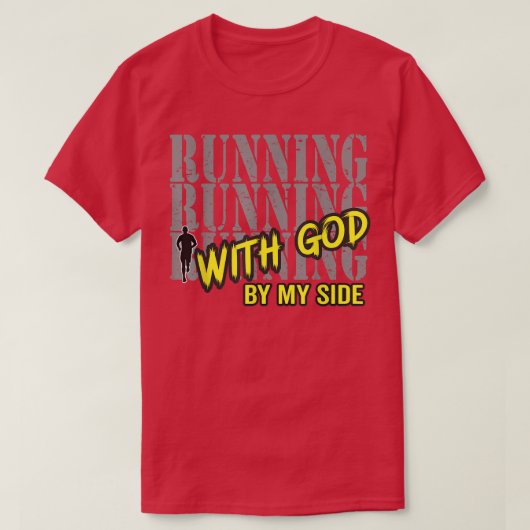 宗教走的な神の走モチョンを促す Tシャツ (デザイン正面)