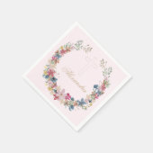 宗教野かわいらし花金ゴールド色 スタンダードカクテルナプキン (角)