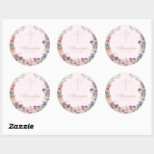 宗教野かわいらし花金ゴールド色 ラウンドシール (シート)