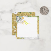 宗教金ゴールドグリッター 男女兼用 ノートカード (正面/裏面インサイチュ)