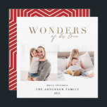 宗教金ゴールドモダン2写真ジオメトリッククリスマス シーズンカード<br><div class="desc">宗教的モダン金ゴールドのおしゃれな写真数々ののクリスマスカード。コレクションの一部です。文字とジオメトリの背景色を変更できます。上品スタイリッシュ、エレガントデザイン。</div>