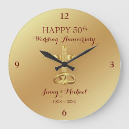 宗教金ゴールド十周年大時計 ラージ壁時計