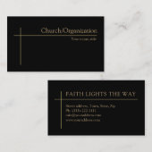 宗教金十字教会の牧師ミニマル主義者 名刺 (正面/裏面)